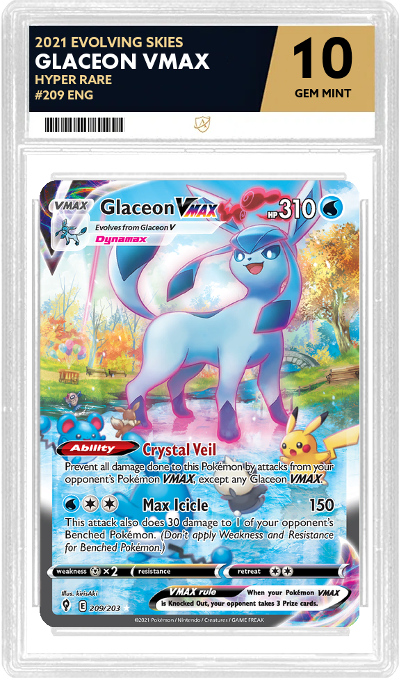 evolving skies rare card Glaceon VMAX - (209/203) Japanese Size Card Sleeves singer Commemorate your favorite tabletop English:Scarlet & Violet Base