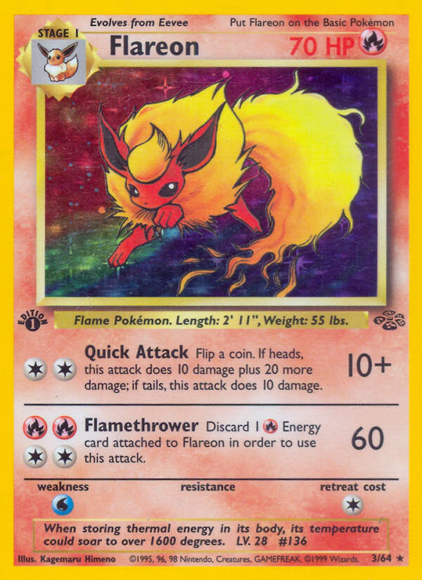 Flareon - Jungle (3/64) 1st Edition