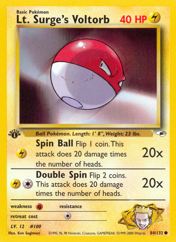 Lt. Surge's Voltorb - Gym Heroes (84/132)
