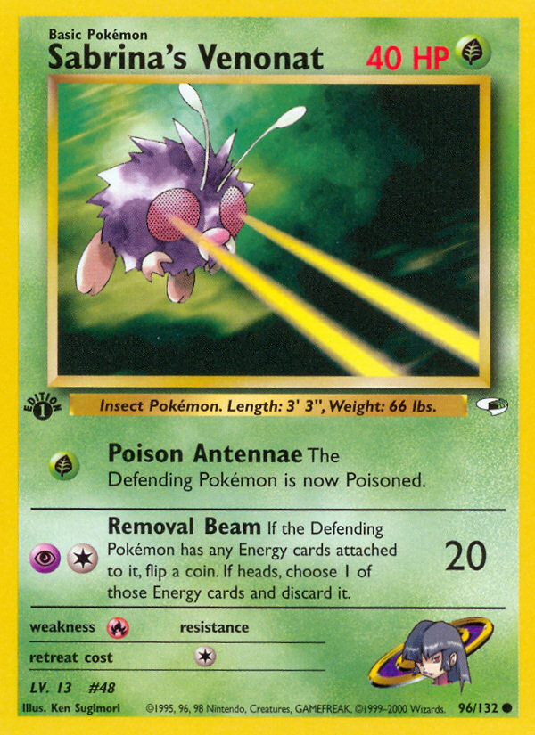 Sabrina's Venonat - Gym Heroes (96/132)