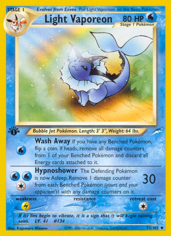 Light Vaporeon - Neo Destiny (52/105)