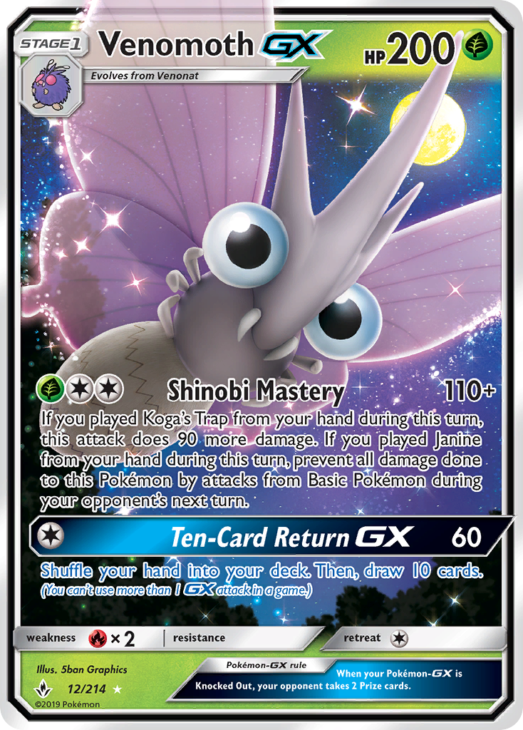 Venomoth-GX - Unbroken Bonds (12/214)