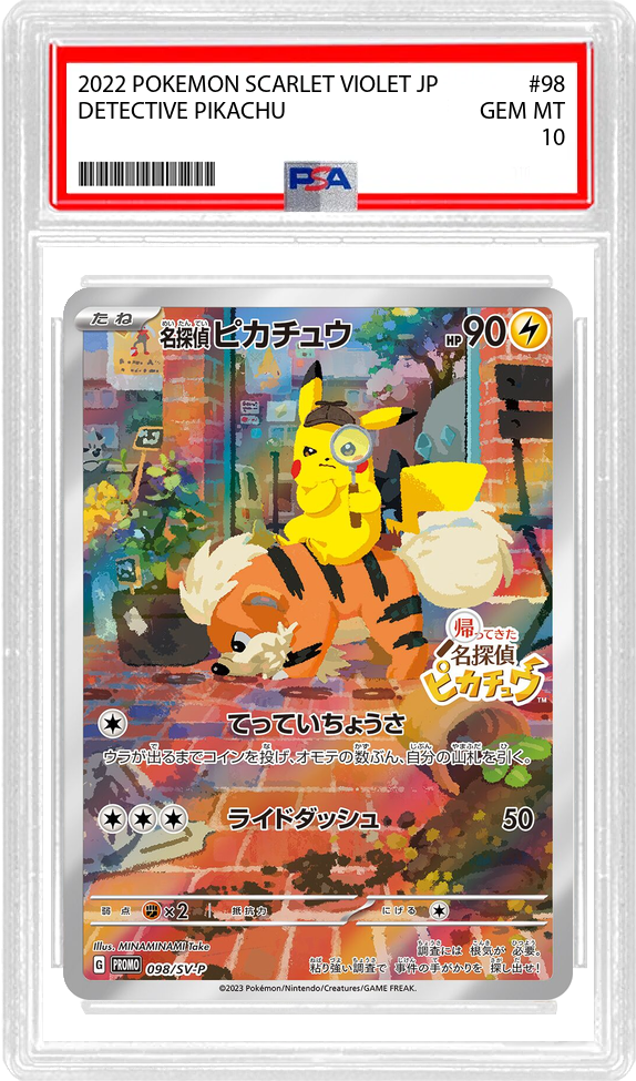 Detective Pikachu (JP) - Scarlet & Violet Promos (98/302) - PSA 10