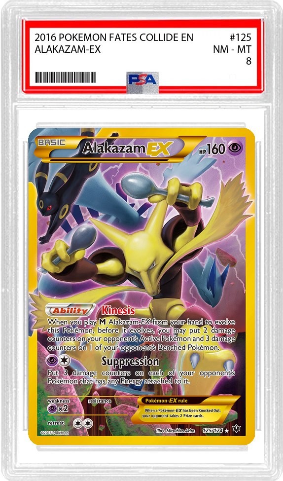 Alakazam-EX - Fates Collide (125/124) - PSA 8