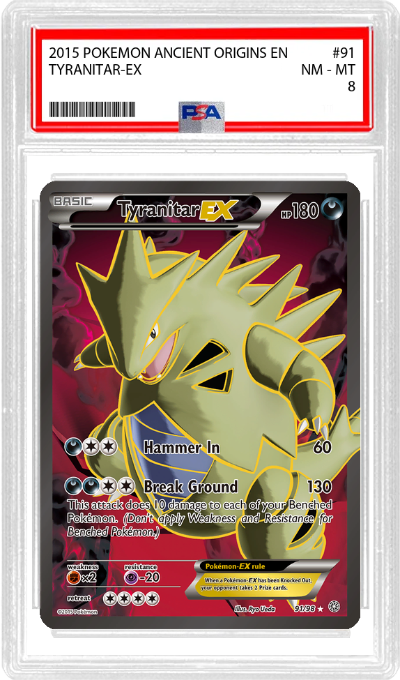 Tyranitar-EX - Ancient Origins (91/98) - PSA 8