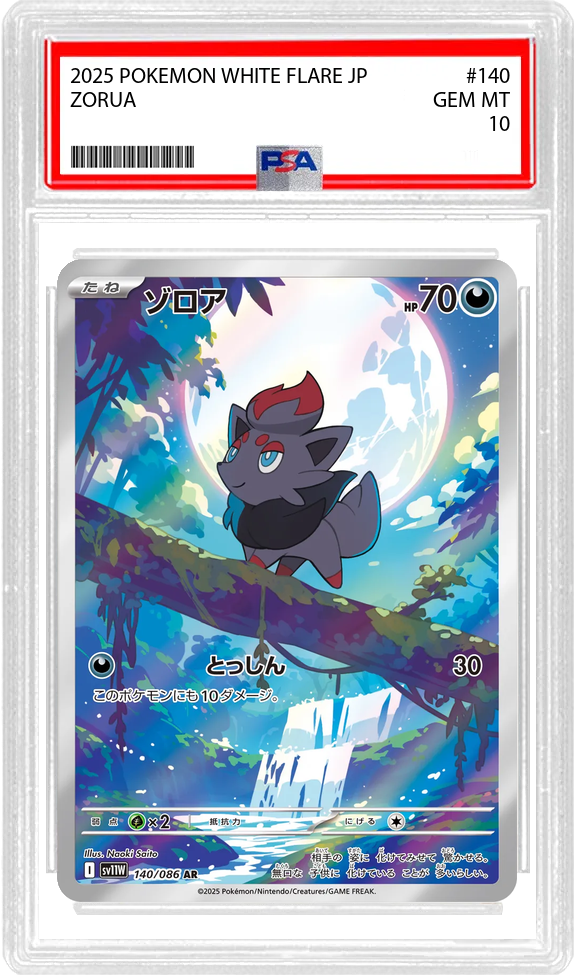 Zorua (JP) - White Flare (140/86) - PSA 10